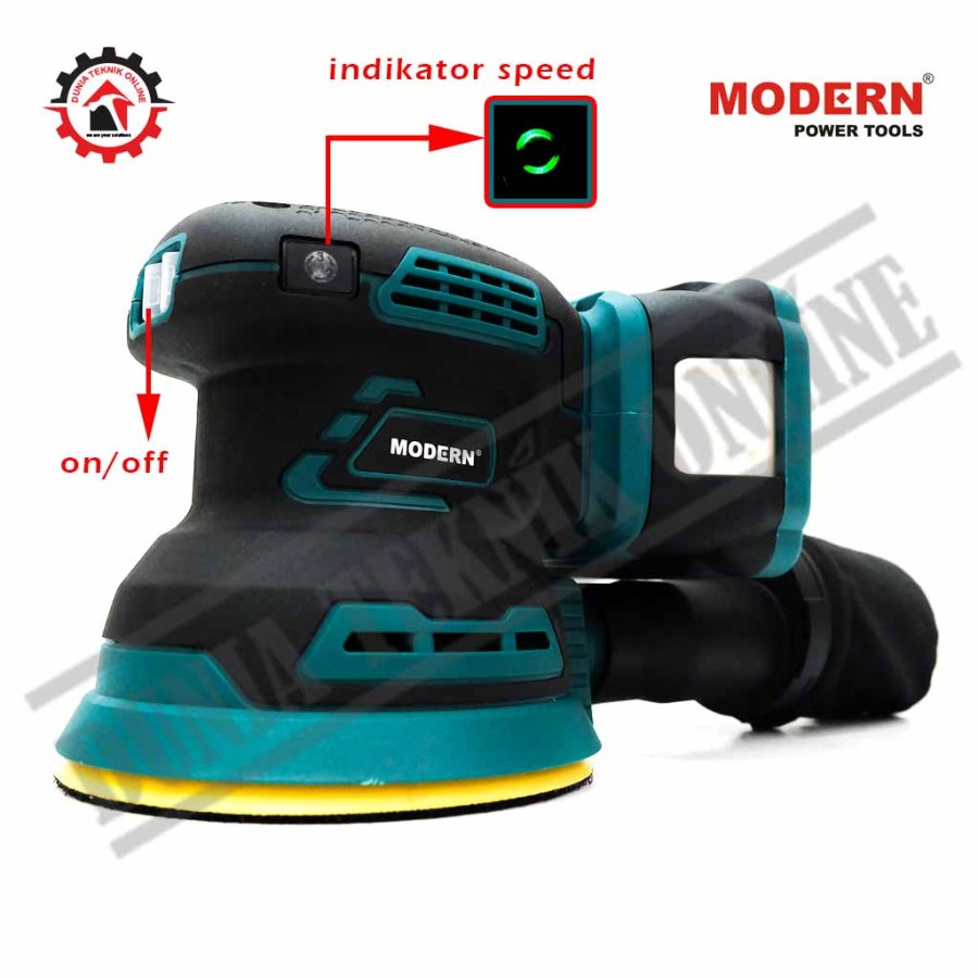 MODERN M-50 Cordless Orbital Sander Mesin Amplas Bulat Baterai