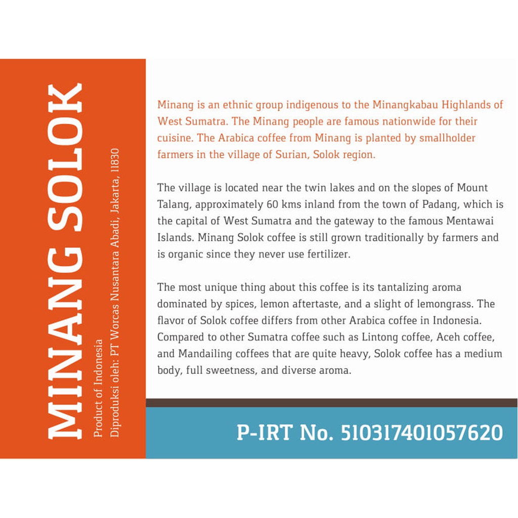 

PROMO WORCAS Kopi Arabika Minang Solok 200 Gram - Medium Roast