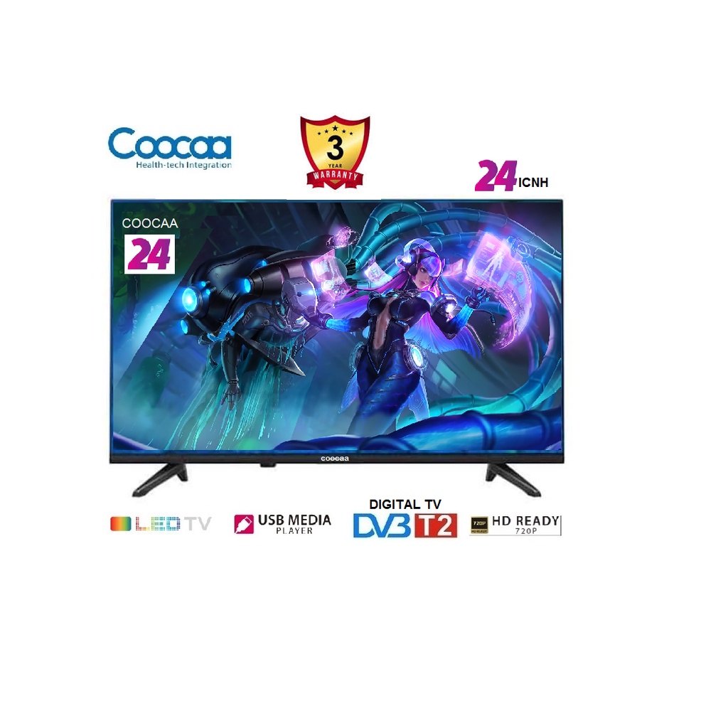 COOCAA 24CTD2000 LED TV 24INC -DIGITAL TV DVB-T2 +USB MOVIE