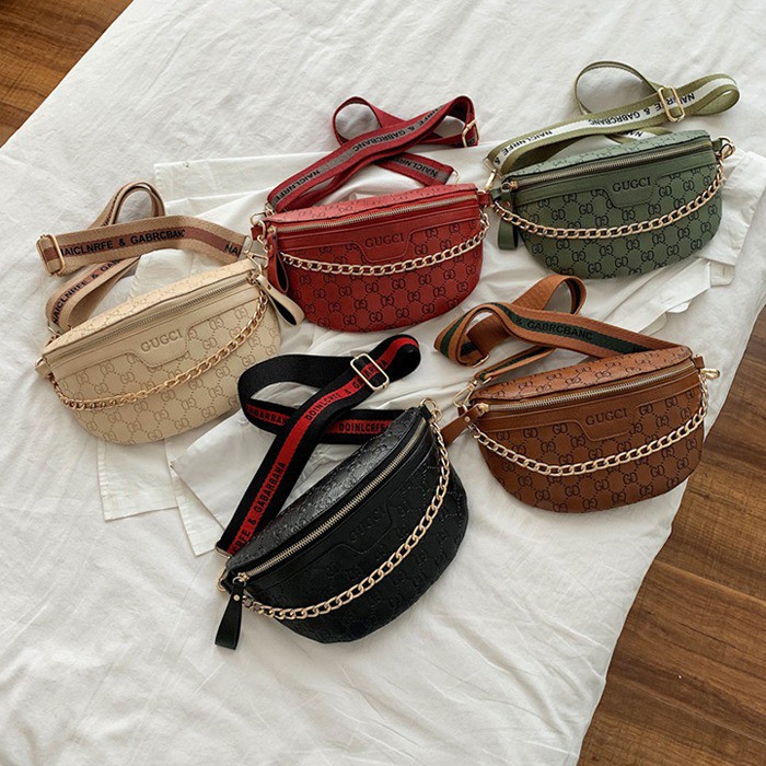 Gucci Monogram Saddle Bag TAS PINGGANG WAIST BAG CEWEK WANITA CASUAL FASHION IMPOR JAKARTA