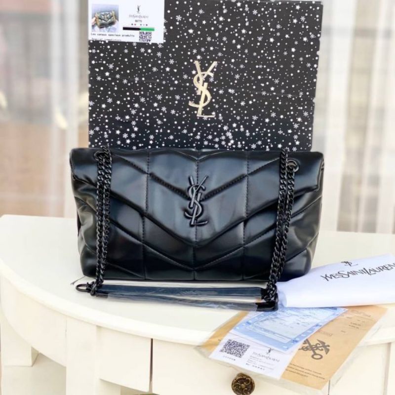 YSL bag 004 Black Tas Branded Ori Import Tas Selempang Wanita