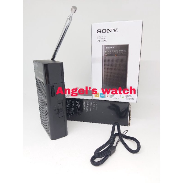 angelswatch radio fm am sony icf-p26 icf p26 sony original FM AM/ radio portable