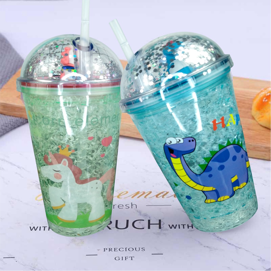 Botol Minum Tumbler Sedotan 420ml Seri Bintang Vakum Terisolasi