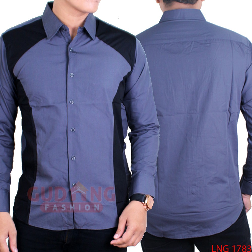 Kemeja Casual Pria Modern Lengan Panjang - LNG 1783