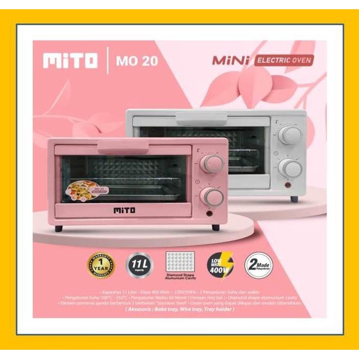Oven Mito Oven Listrik Mini Mito Mo 20 Kapasitas 11 Liter