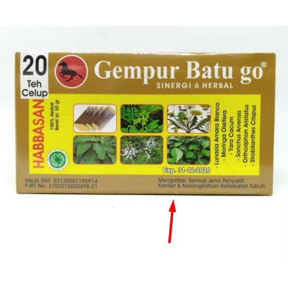 TehCelup Gempur Batu Go (Gempur Batu Ginjal) isi 20Sachet
