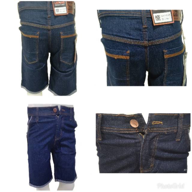 Celana,Jeans pendek slimfit garmen biru dongker pria remaja dewasa ori,levis