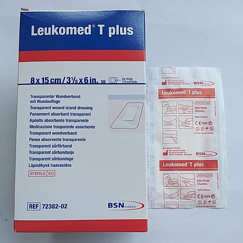 Plester anti air 8x15cm, plester luka operasi,penutup luka operasi,Leukomed T plus 8x15cm BSN murah