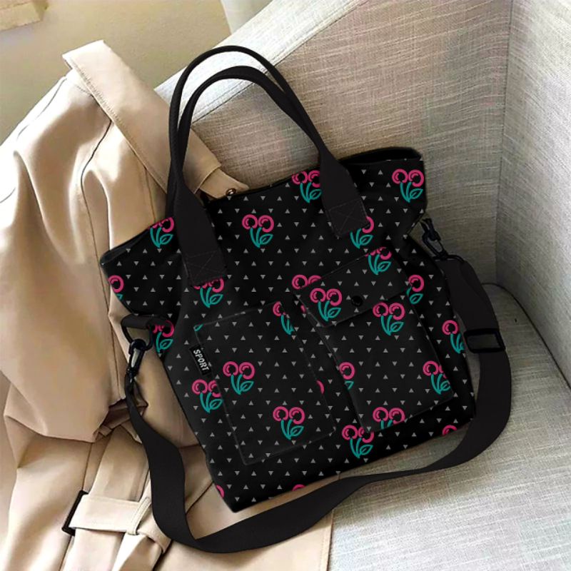 Tas Selempang Pria Wanita &amp; Bahu Tas Wanita Tas Bahu Pakai Resleting Tas Fashion Tas Messenger Remaja Gadis Kanvas Wanita Remaja Tas Besar Remaja Tas Dompet Tas Selempang