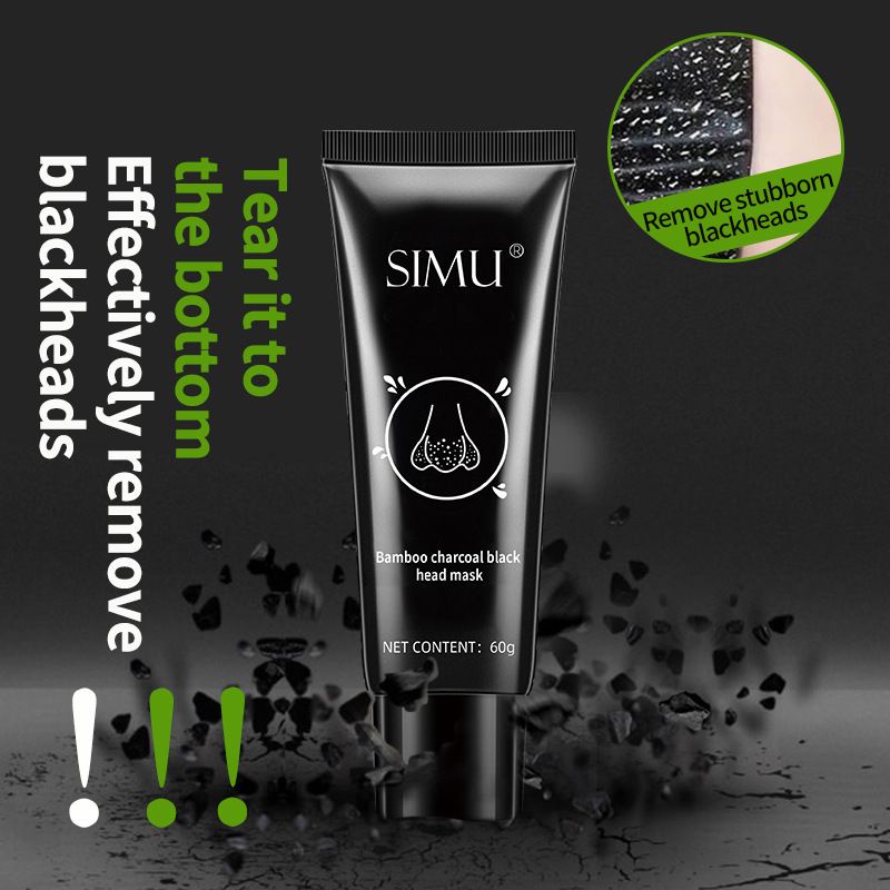 SIMU Bamboo Charcoal Blackhead Mask Masker Wajah Angkat Komedo Original