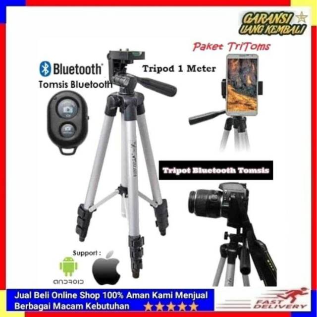 Terlaris Tripod 1 Meter Kamera Smartphone Selfi Video Shooting YouTubers