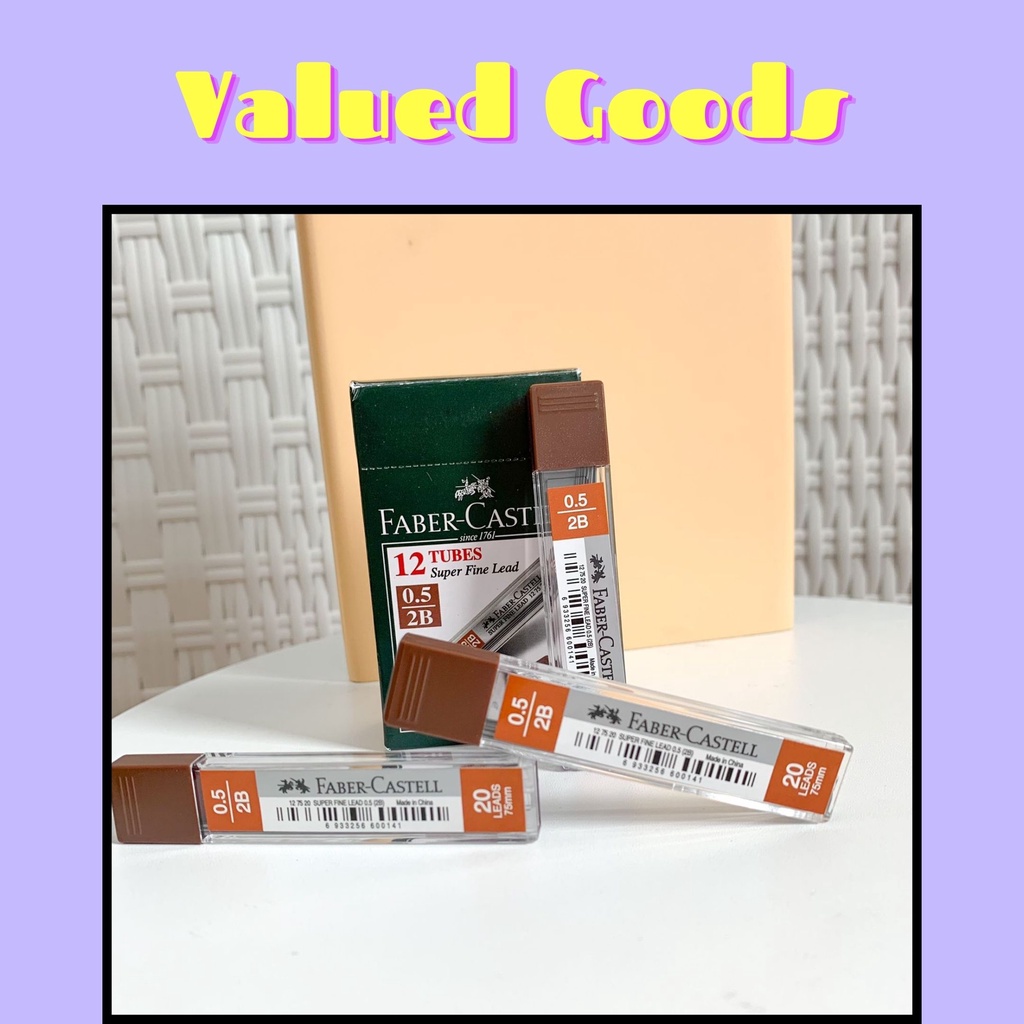 

ISI PENSIL CETEK 2B FABER CASTELL KETEBALAN 0.5 KARBON