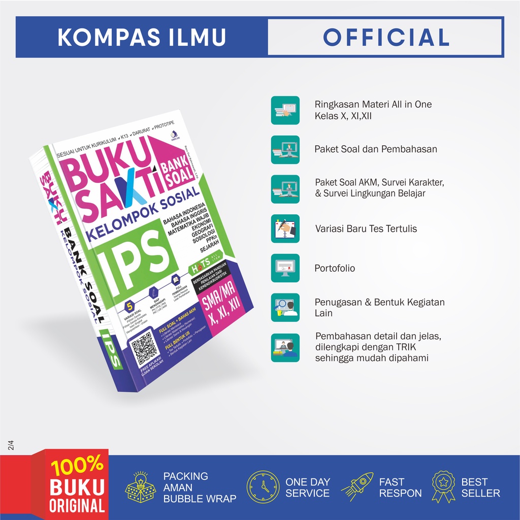 Buku Kurikulum Merdeka Buku Sakti Bank Soal Fisika Matematika Kimia Biologi KELOMPOK MIPA / IPS SMA / MA Kelas X, XI, XII Kurmer