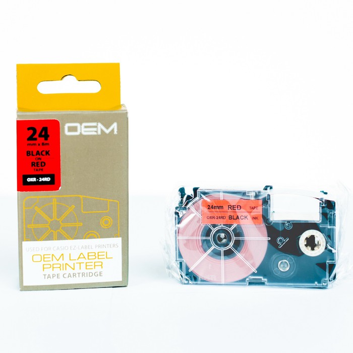 OEM TAPE EZ LABEL CASIO 24MM (BLACK INK)