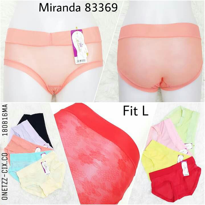 Celana Dalam Cewek/CD Wanita Sepinggul Nylon Tile Katun Polos Transparan/Murah/Renda/Seksi - Miranda