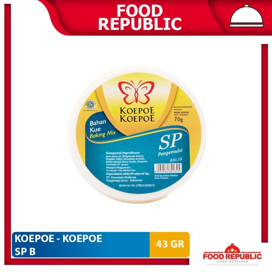 

Koepoe Koepoe SP B Pengemulsi Baking Pengembang Kue Cake Halal -