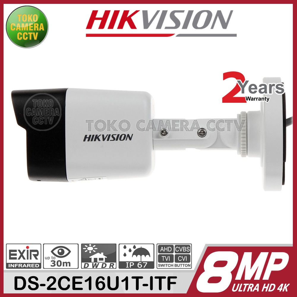 KAMERA CCTV 8MP OUTDOOR HIKVISION DS-2CE16U1T-ITF 8MP BODY METAL