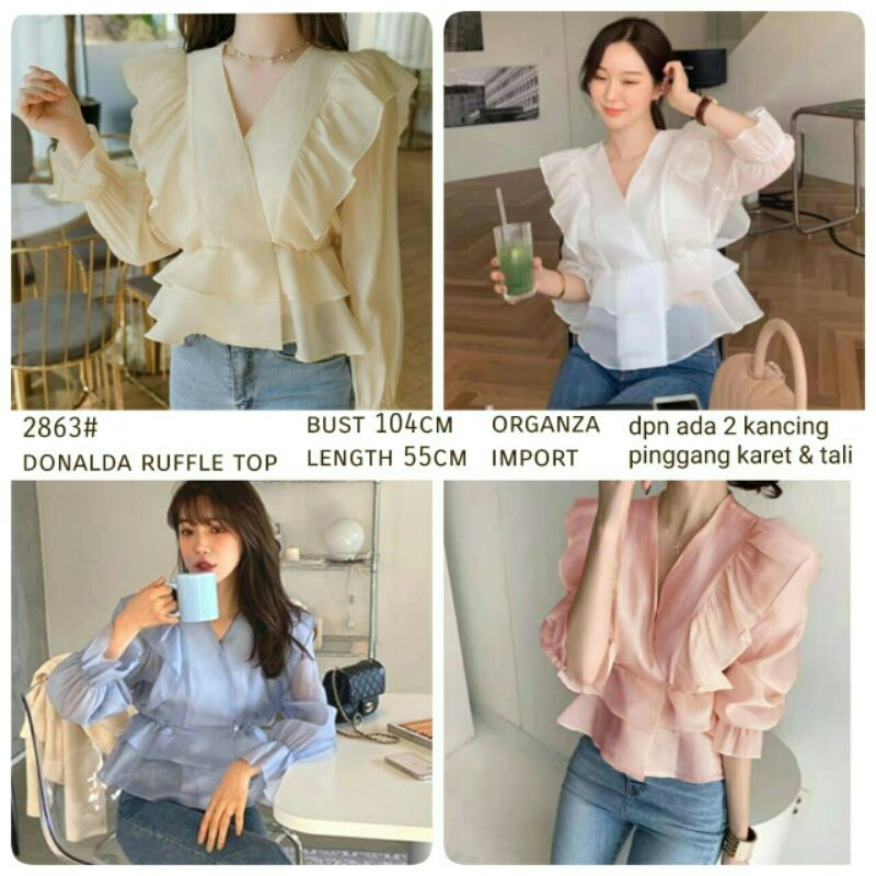 2863 Donalda Ruffle Top Import
