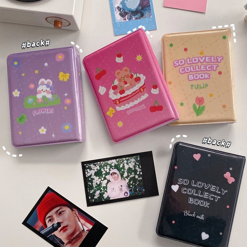 Ins Korea Album Foto Mini 3inch 32per40kantong Tempat Foto Mini Untuk Star KPOP LOMO Card Bag Photocard Collect Book