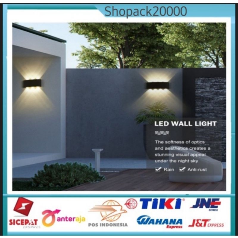 Lampu Dinding Taman Outdorr Minimalis Wall Light Minimalis 2X1W