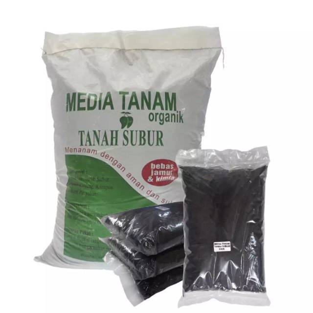 Media tanam tanah subur kemasan 1 kg / media tanam organik tanah subur / pupuk organik / media tanam