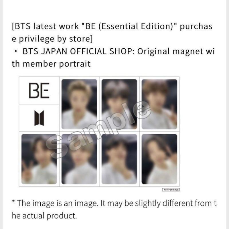 JAPAN BENEFIT BTS ALBUM BE Essential Edition