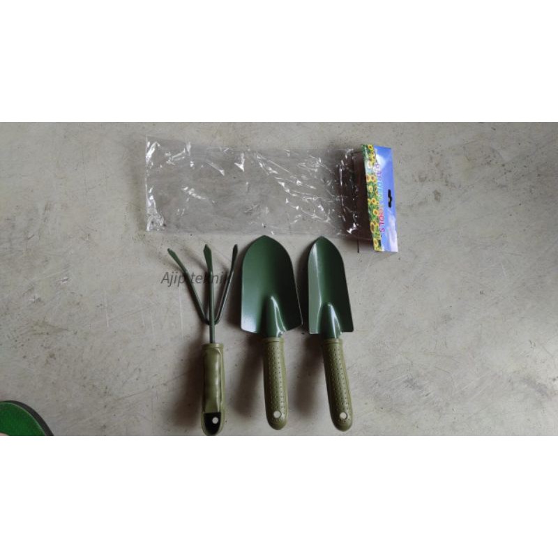 Sekop Garden Tools 3 Pcs / Alat Kebun Sekop hijau Garpu Set 3 Pcs