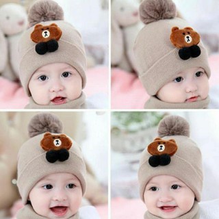 Kupluk Bayi topi kupluk anak Kupluk Rajut Bayi Motif Boneka lembut Umur 03 bulan - 4 Tahun [ COD ]