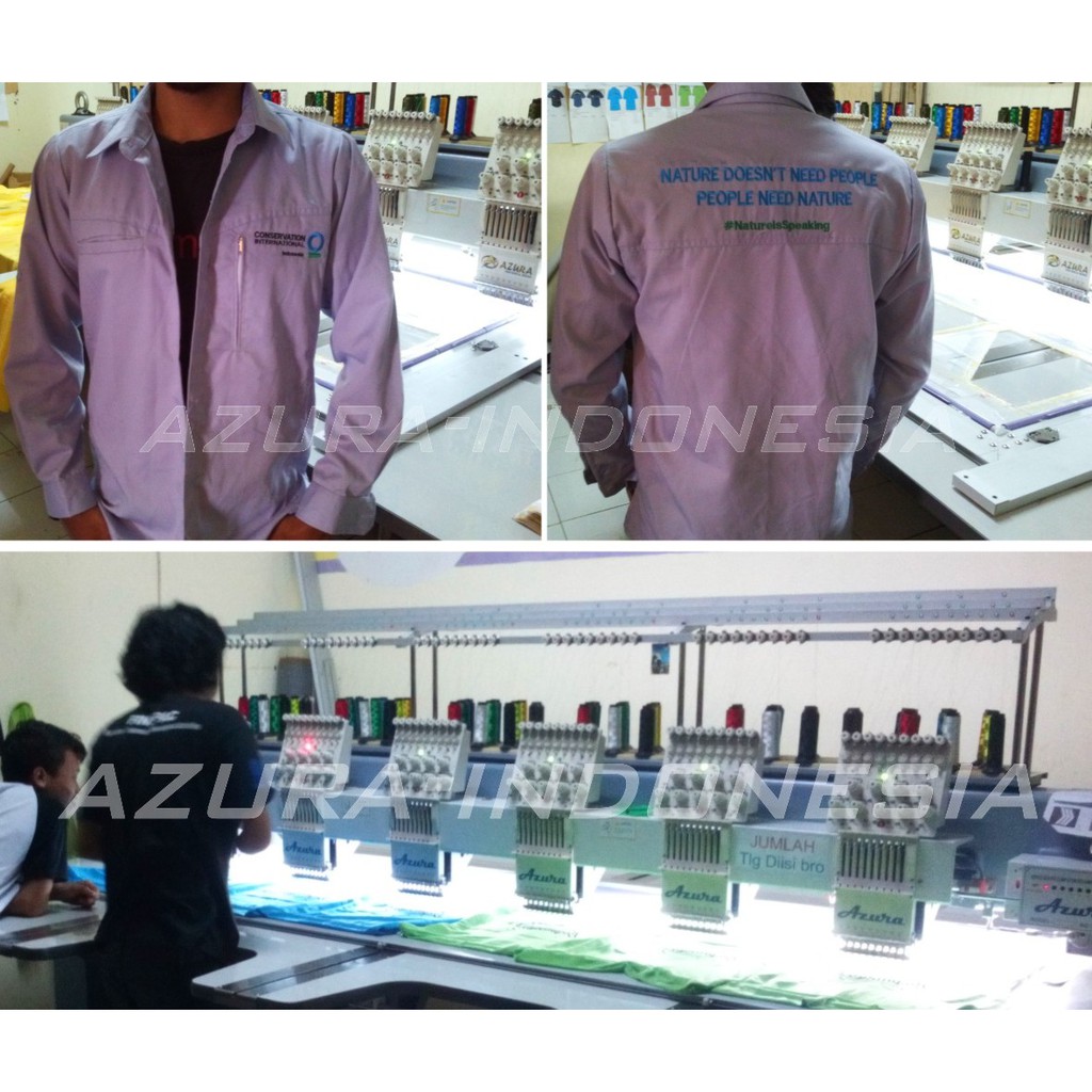 UNI-089 BORDIR BAJU KEMEJA CORSA JASA BORDIR JOGJA MAKLOON BORDIR AZURA KONVEKSI dan BORDIR JOGJA