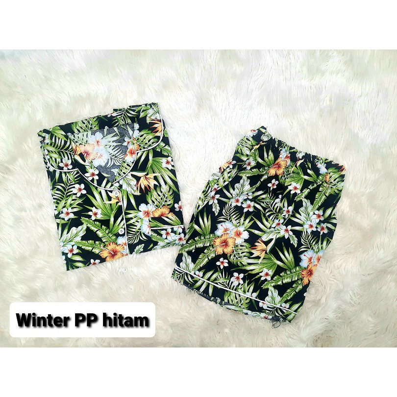 FORTGLASS WINTER PP PIYAMA CELANA PENDEK PAJAMAS BAJU TIDUR WANITA BAHAN RAYON MURAH MERIAH