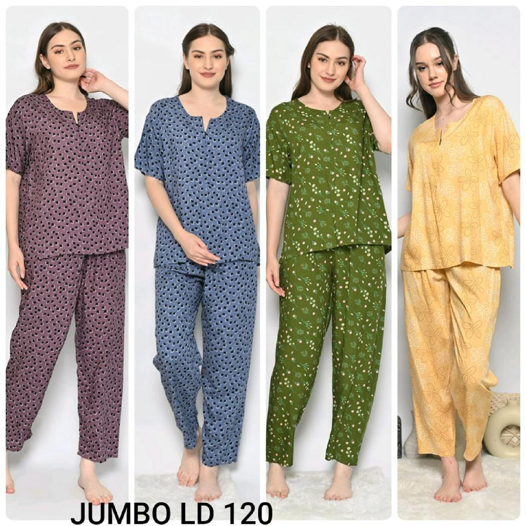 STELAN JUMBO RAYON CELANA PANJANG LENGAN PENDEK