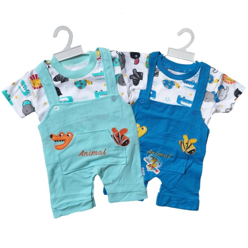 Baju Bayi Kodok Balon Mom Gift Tangan Pendek 3-12 Bulan SNI / Baju Bayi Kodok OverAll MG