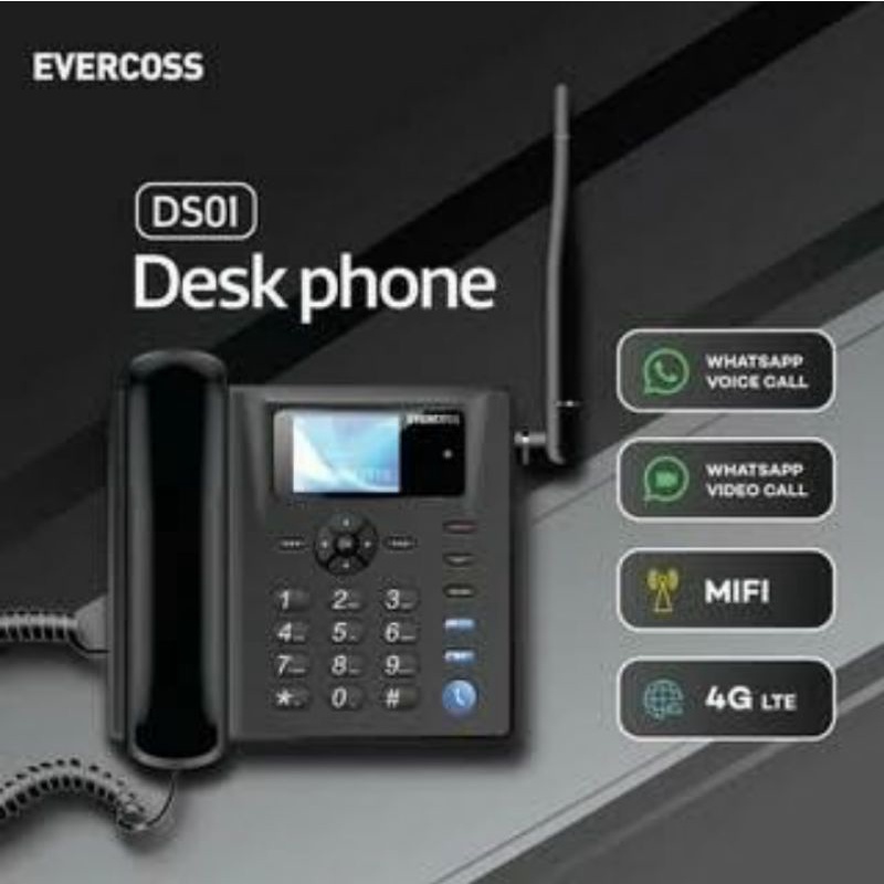 Telepon Rumah GSM 4G Evercoss DS01 Desk Phone/ Wifi router