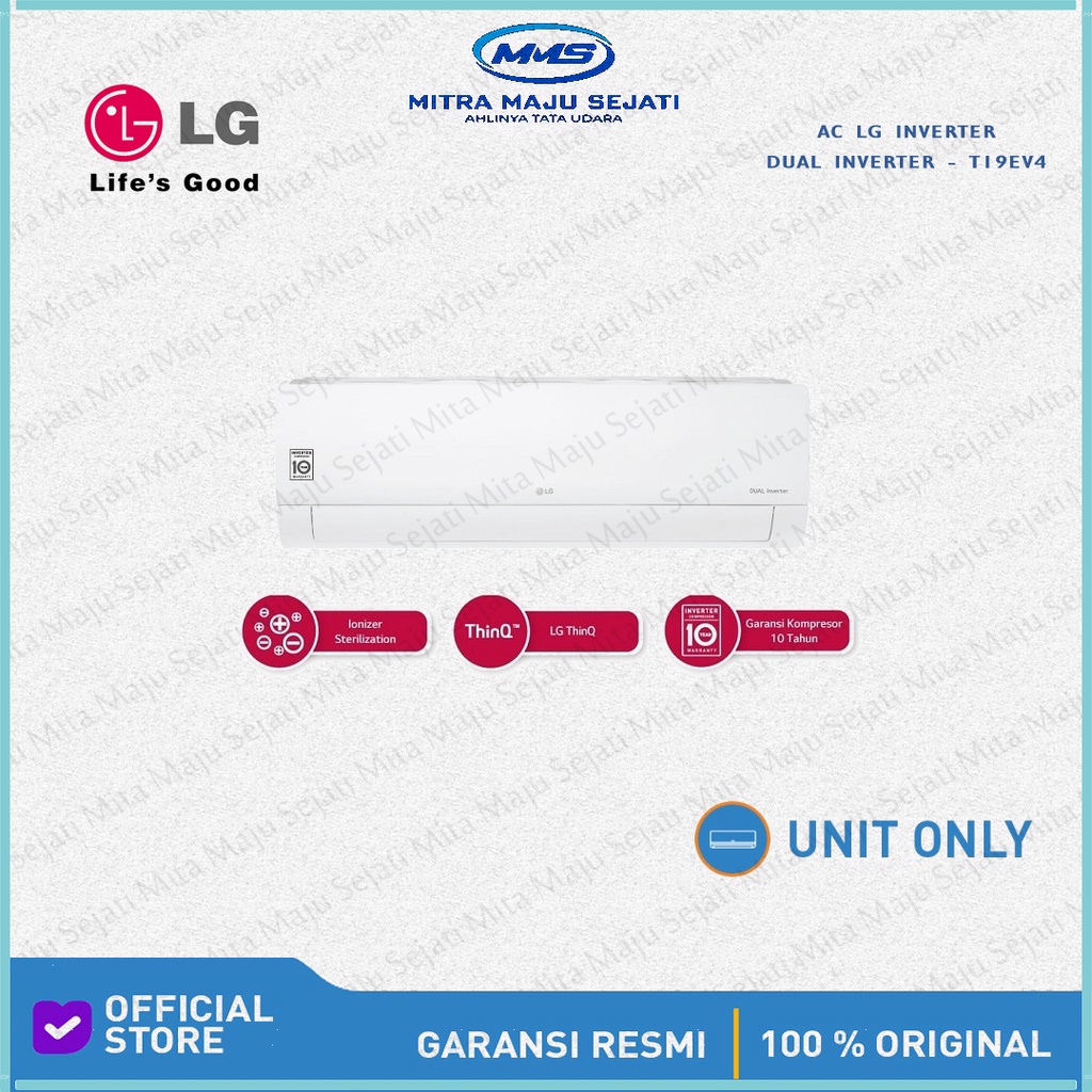 Jual AC LG 2 PK T19EV4 DUAL COOL ECO INVERTER UNIT ONLY Shopee