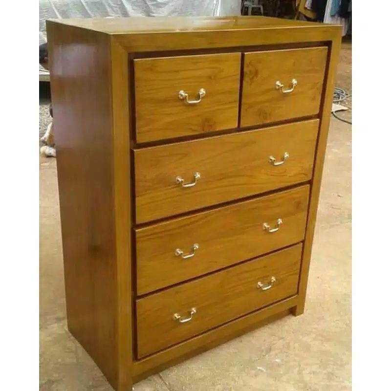 drawer lemari nakas laci besar kayu jati minimalis