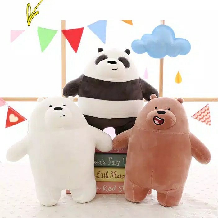 Boneka We Bare Bears Boneka Panda Kecil Imut Murah Boneka Beruang Ice Bare Bear Sedang Lembut