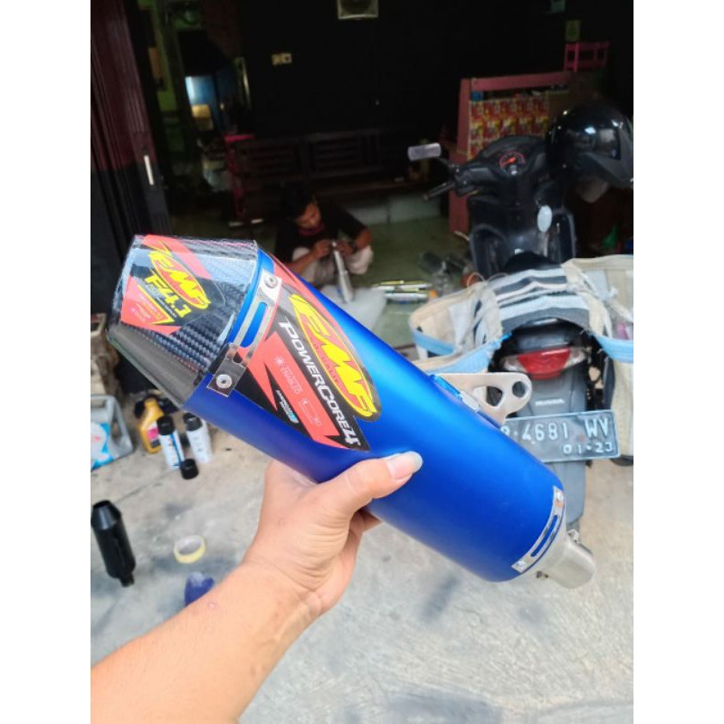 Knalpot Racing Tabung Selencer FMF BLUE CRF KLX DTRACKER WR155 VIAR