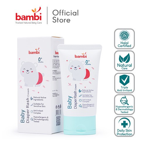 Bambi diaper rash cream 50 ml - Krim untuk Kulit Ruam Bayi 3146