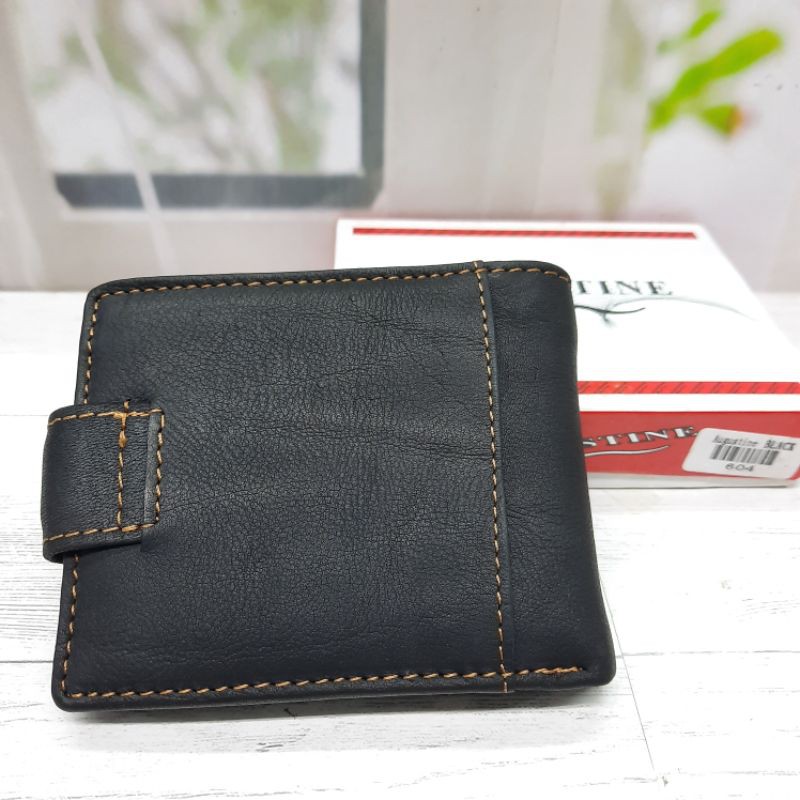 Dompet Kulit Augustine Variasi Kancing A604. Dompet pria kulit sapi asli