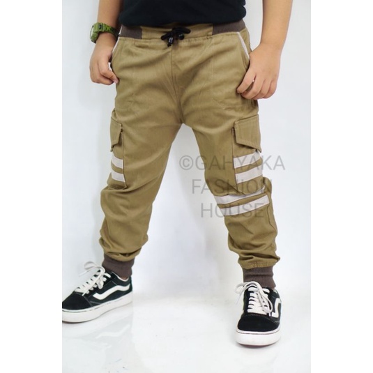 NEW CELANA ANAK JOGGER LIST BAHAN KATUN MELAR ADEM HALUS DAN TEBAL