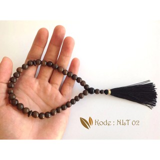 Kalung Gelang Tasbih 33 Butir Kayu  Gaharu  Buaya Wangi 