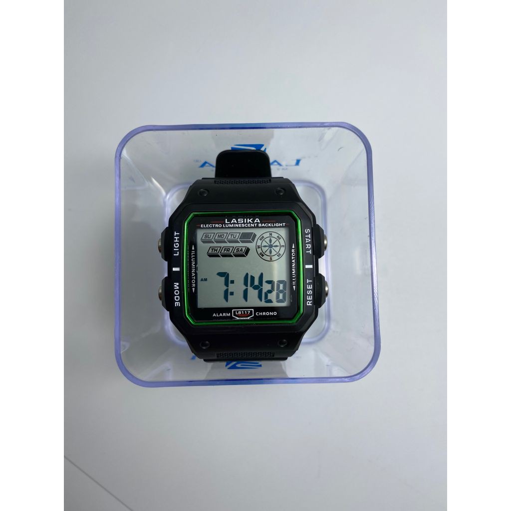 Jam tangan digital lasika Anak Remaja water resistant L8117 seri hitam