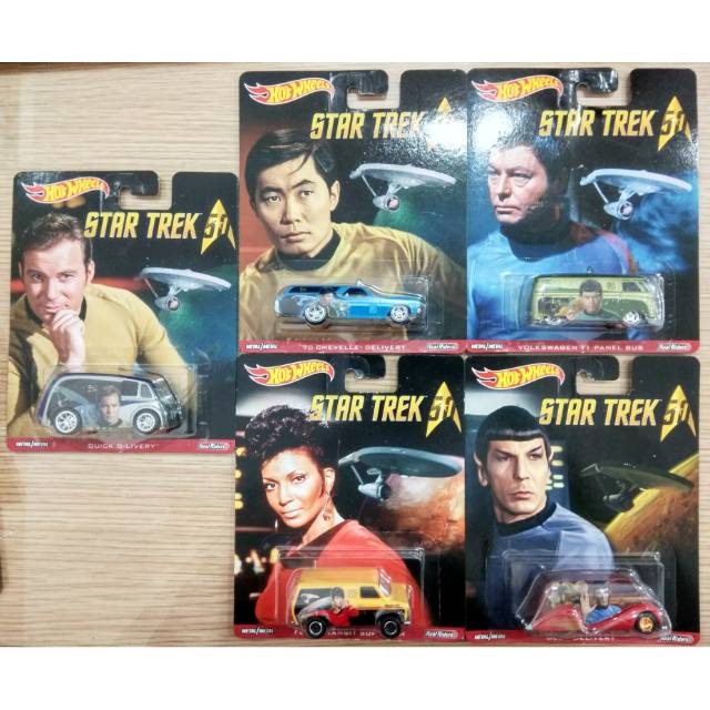 Hot Wheels paket set STAR TREK (5 item ada Volkswagen T1 Panel Bus rare)
