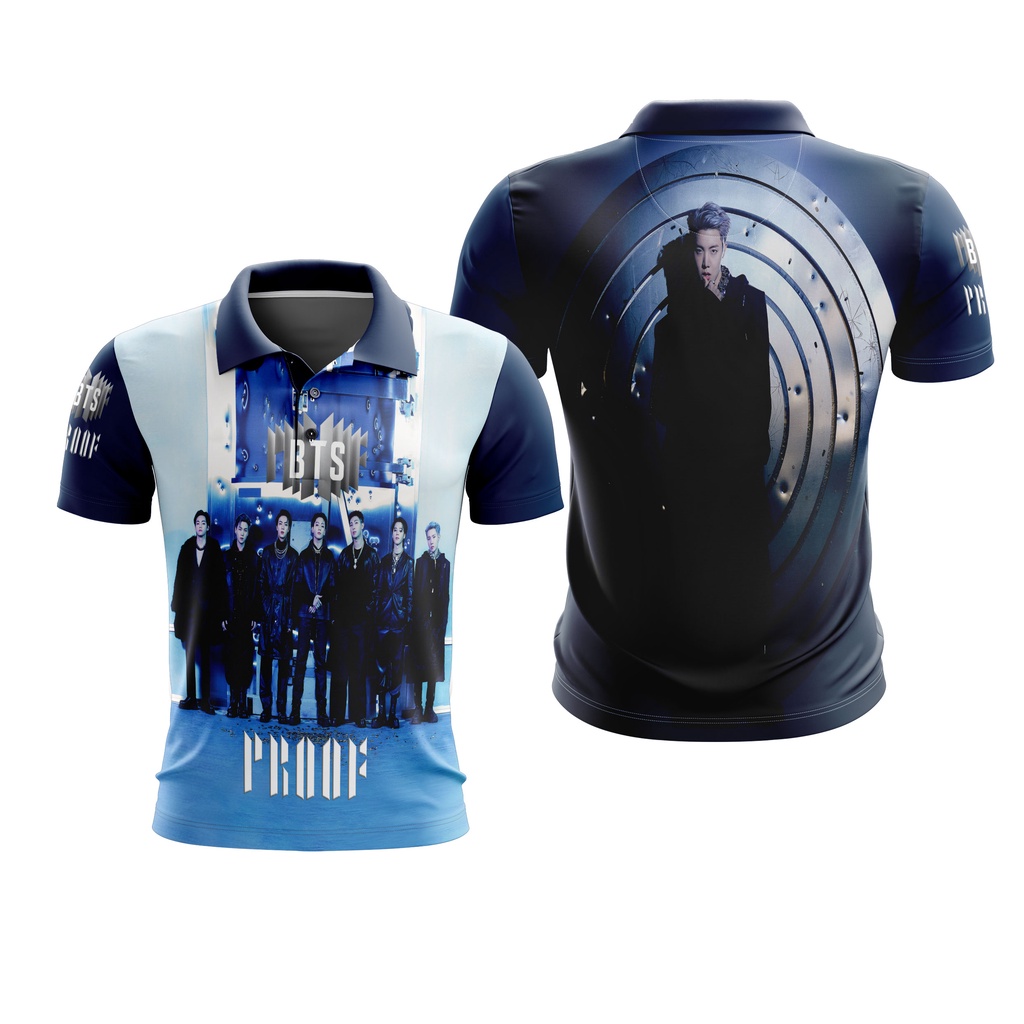 Baju Kaos Tshirt Pria Wanita Kpop Star Bts Proof J-Hope Polo Full Printing Custom