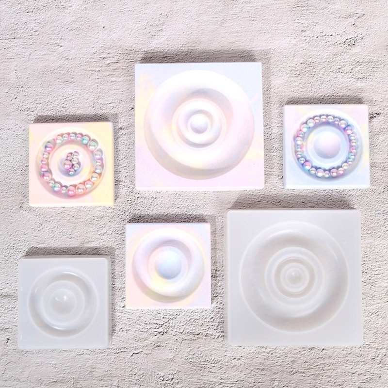 Cetakan Baki Penyimpanan Perhiasan Manik-Manik Bentuk Bulat Bahan Resin Epoksi