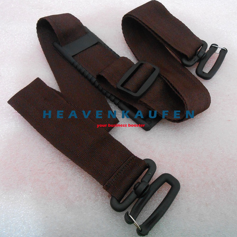 Tali Selempang / Strap Tas Pria Lebar 3,8 cm Warna Coklat Kait Model Huruf S