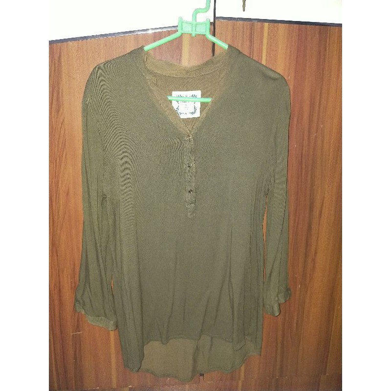 Baju Second Murah- Blouse atasan army