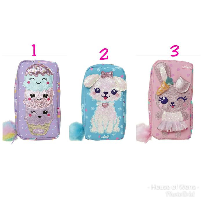 

SMIGGLE FIFFY CHARACTER TWO POCKET PENCIL CASE - TEMPAT PENSIL SMIGGLE - Merah Muda