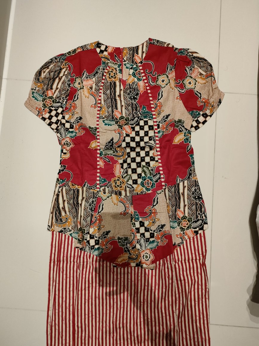 Baju Batik Wanita - Dress Batik Wanita 636 - 493 Red