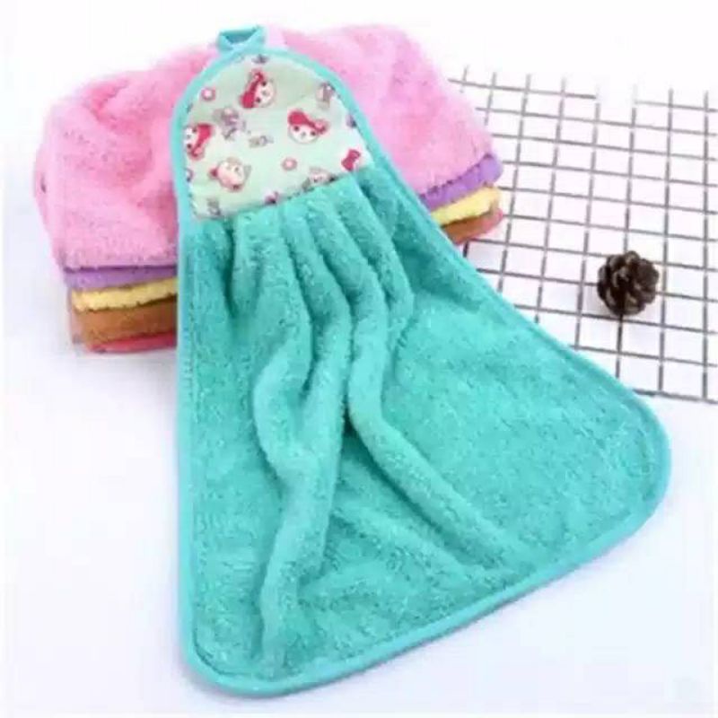 Kain Lap Tangan, Piring, Mangkok Serbet Handuk Gantung Dapur Microfiber Hanging Towel motif